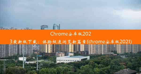 Chrome安卓版2023最新版下载：体验极速浏览新篇章(chrome安卓版2021)