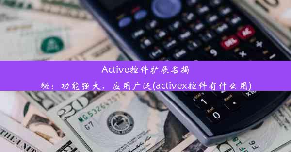 Active控件扩展名揭秘：功能强大，应用广泛(activex控件有什么用)