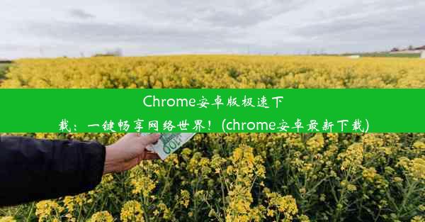 Chrome安卓版极速下载：一键畅享网络世界！(chrome安卓最新下载)