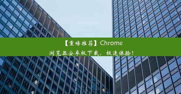 【重磅推荐】Chrome浏览器安卓版下载，极速体验！