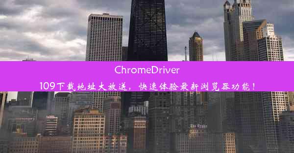 ChromeDriver109下载地址大放送，快速体验最新浏览器功能！