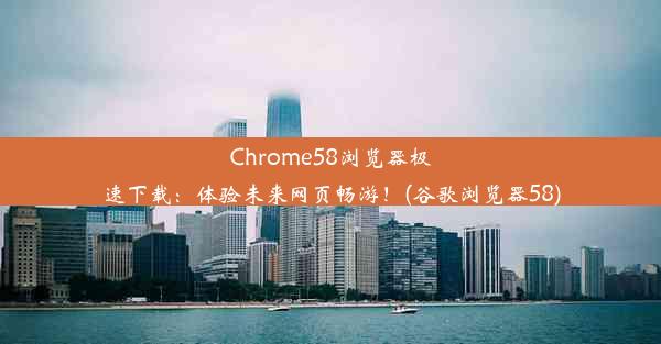 Chrome58浏览器极速下载：体验未来网页畅游！(谷歌浏览器58)