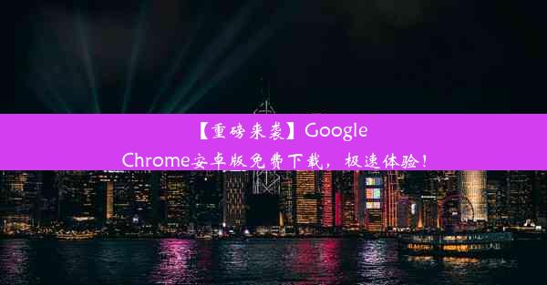 【重磅来袭】GoogleChrome安卓版免费下载，极速体验！